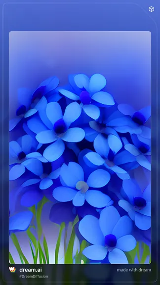 Blue Flowers (Artificial Intelligence, AI)